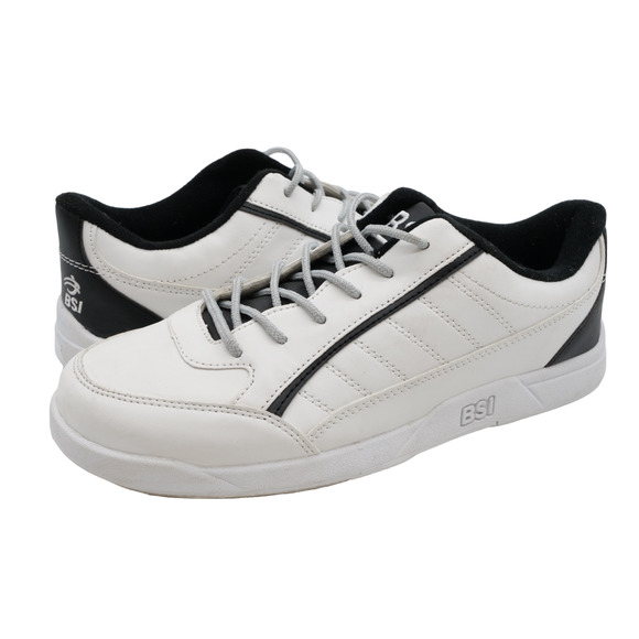 BSI Other - BSI Bowling Shoes Mens 7.5 White Faux Leather Lace Up Low Top Sneakers